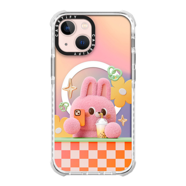 Bonnie Lu x CASETiFY iPhone 13 Mini ケース オーロラ (レインボー) ウルトラ インパクトケース MagSafe 対応 Selfie by Bonnie Lu