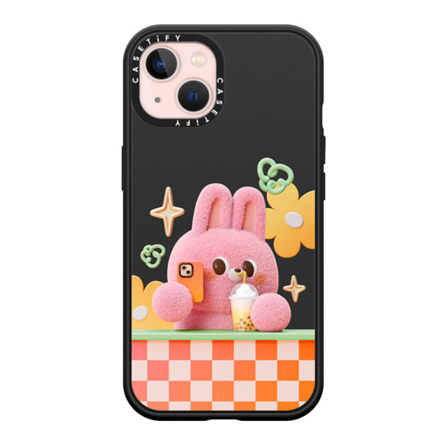 Bonnie Lu x CASETiFY iPhone 13 ケース マットブラック インパクトケース MagSafe対応 Selfie by Bonnie Lu