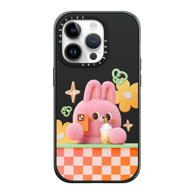 Bonnie Lu x CASETiFY iPhone 14 Pro ケース マットブラック インパクトケース MagSafe対応 Selfie by Bonnie Lu