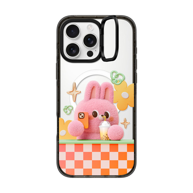 Bonnie Lu x CASETiFY iPhone 16 Pro Max ケース ブラック インパクトリングスタンドケース MagSafe対応 Selfie by Bonnie Lu