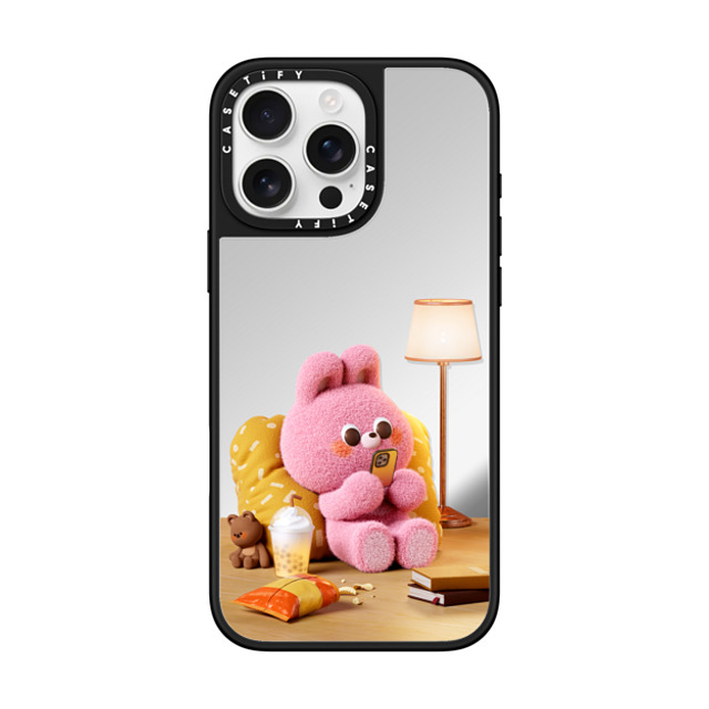 Bonnie Lu x CASETiFY iPhone 16 Pro Max ケース Silver on Black ミラーケース MagSafe対応 Chill Time Back to School Bonnie Lu x CASETiFY iPhone 16 Pro Max ケース Silver on Black ミラーケース MagSafe対応 Chill Time Back to School