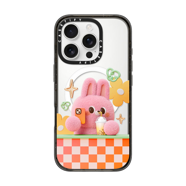 Bonnie Lu x CASETiFY iPhone 16 Pro ケース ブラック インパクトケース MagSafe対応 Selfie by Bonnie Lu