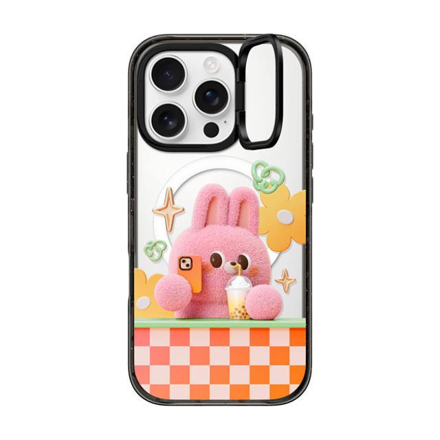 Bonnie Lu x CASETiFY iPhone 16 Pro ケース ブラック インパクトリングスタンドケース MagSafe対応 Selfie by Bonnie Lu