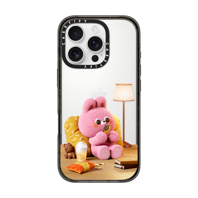 Bonnie Lu x CASETiFY iPhone 16 Pro ケース ブラック インパクトケース Chill Time Back to School Bonnie Lu x CASETiFY iPhone 16 Pro ケース ブラック インパクトケース Chill Time Back to School