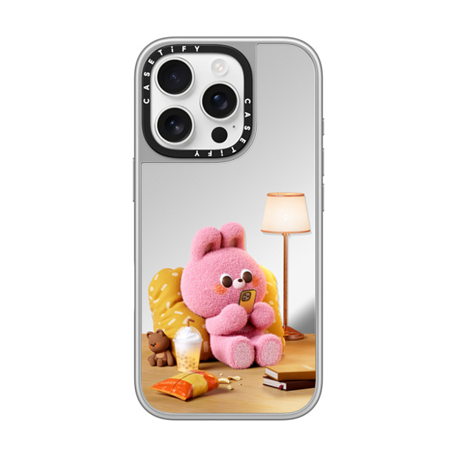 Bonnie Lu x CASETiFY iPhone 16 Pro Case シルバー (シルバーバンパー) ミラーケース MagSafe対応 Chill Time Bonnie Lu x CASETiFY iPhone 16 Pro Case シルバー (シルバーバンパー) ミラーケース MagSafe対応 Chill Time
