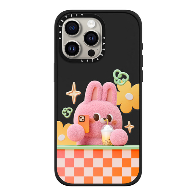 Bonnie Lu x CASETiFY iPhone 15 Pro Max ケース マットブラック インパクトケース MagSafe対応 Selfie by Bonnie Lu