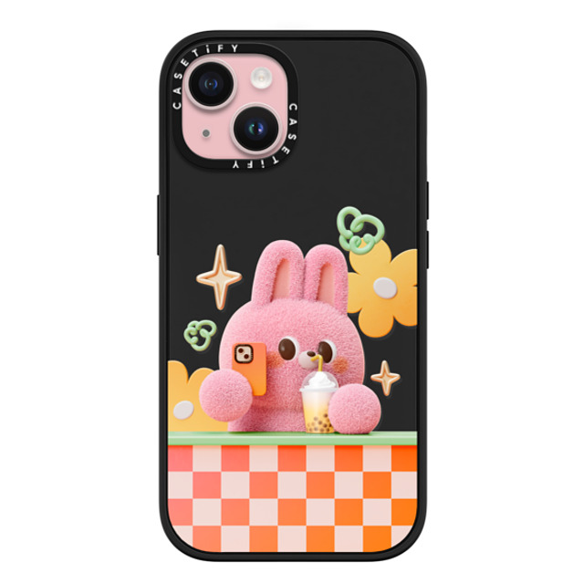 Bonnie Lu x CASETiFY iPhone 15 ケース マットブラック インパクトケース MagSafe対応 Selfie by Bonnie Lu