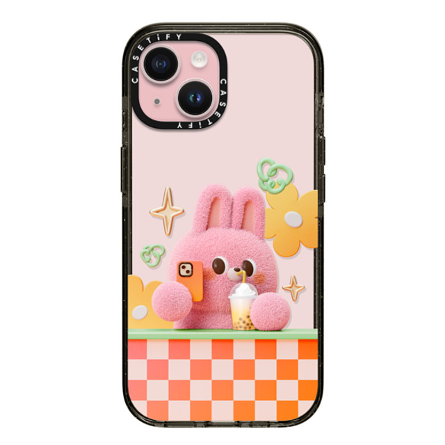 Bonnie Lu x CASETiFY iPhone 15 ケース ブラック インパクトケース Selfie by Bonnie Lu