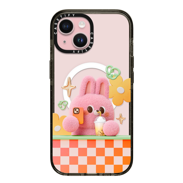 Bonnie Lu x CASETiFY iPhone 15 Case Bunny,Animal Black Impact Case MagSafe Compatible Selfie by Bonnie Lu Mother's Day Bonnie Lu x CASETiFY iPhone 15 Case Bunny,Animal Black Impact Case MagSafe Compatible Selfie by Bonnie Lu Mother's Day
