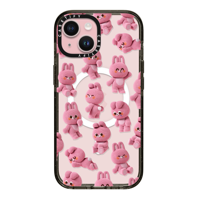 Bonnie Lu x CASETiFY iPhone 15 ケース ブラック インパクトケース MagSafe対応 ウサギコレクション Back to School Bonnie Lu x CASETiFY iPhone 15 ケース ブラック インパクトケース MagSafe対応 ウサギコレクション Back to School