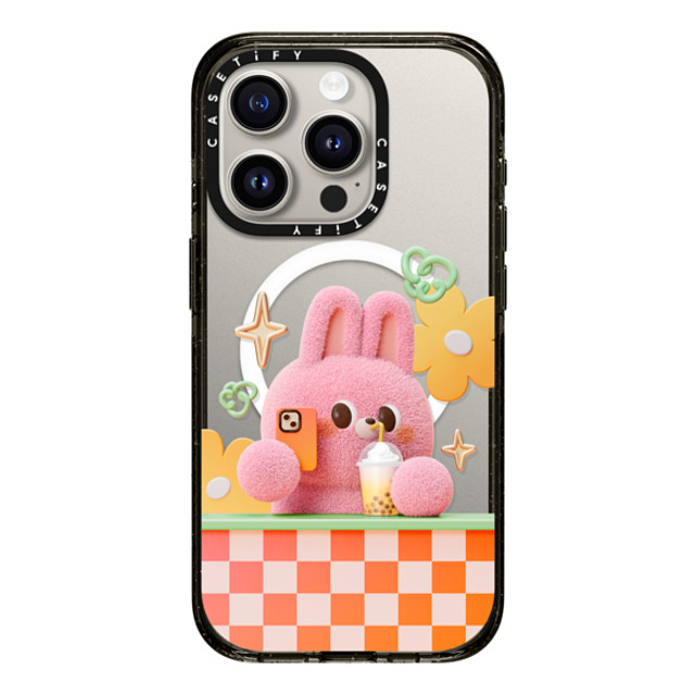 Bonnie Lu x CASETiFY iPhone 15 Pro ケース ブラック インパクトケース MagSafe対応 Selfie by Bonnie Lu