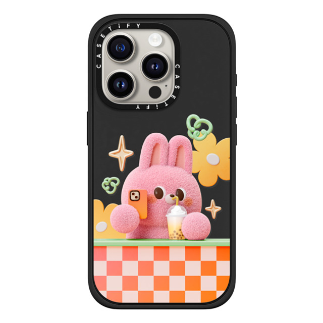 Bonnie Lu x CASETiFY iPhone 15 Pro ケース マットブラック インパクトケース MagSafe対応 Selfie by Bonnie Lu