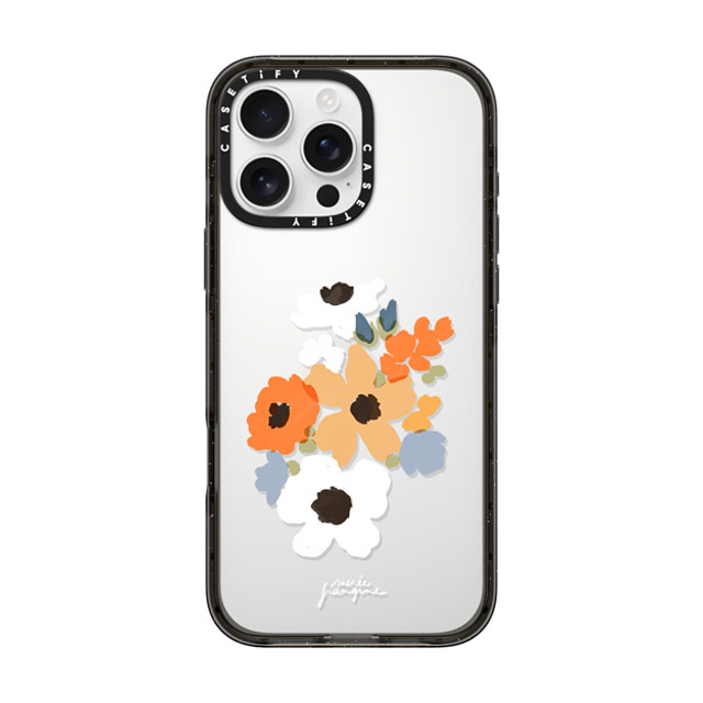 Sacree Frangine x CASETiFY iPhone 16 Pro Max ケース ブラック インパクトケース Composition Florale Back to School Sacree Frangine x CASETiFY iPhone 16 Pro Max ケース ブラック インパクトケース Composition Florale Back to School