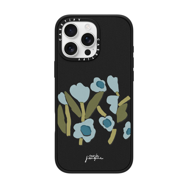Sacree Frangine x CASETiFY iPhone 16 Pro Max Case マットブラック Impact Case MagSafe Compatible Fleurs Bleues Mother's Day Sacree Frangine x CASETiFY iPhone 16 Pro Max Case マットブラック Impact Case MagSafe Compatible Fleurs Bleues Mother's Day