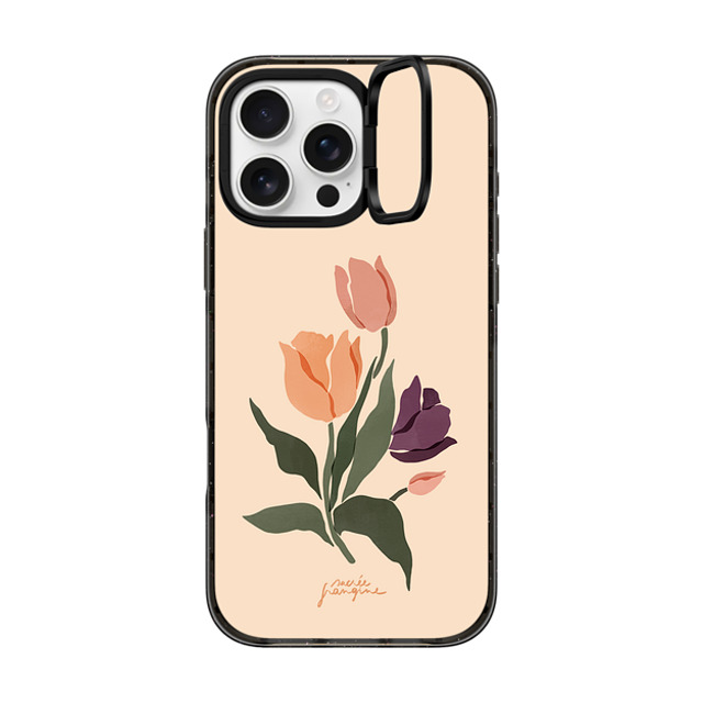 Sacree Frangine x CASETiFY iPhone 16 Pro Max Case Black インパクトリングスタンドケース MagSafe対応 Les Tulipes Father's Day Sacree Frangine x CASETiFY iPhone 16 Pro Max Case Black インパクトリングスタンドケース MagSafe対応 Les Tulipes Father's Day