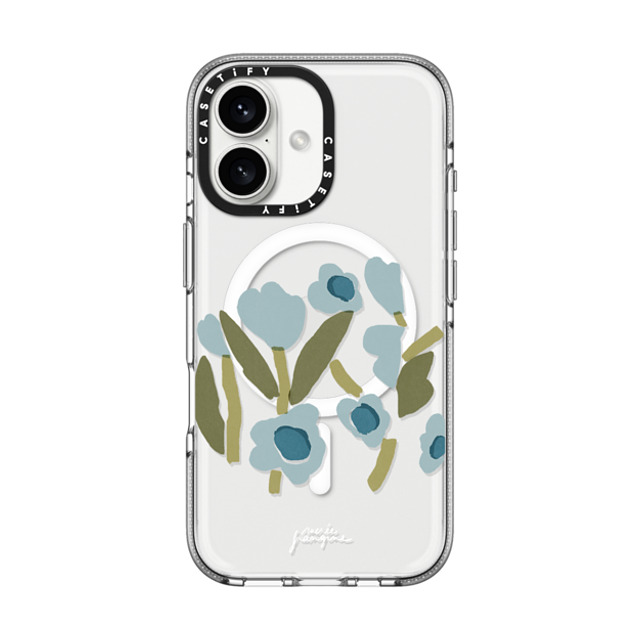 Sacree Frangine x CASETiFY iPhone 16 ケース クリア クリア ケース MagSafe対応 Fleurs Bleues Back to School Sacree Frangine x CASETiFY iPhone 16 ケース クリア クリア ケース MagSafe対応 Fleurs Bleues Back to School