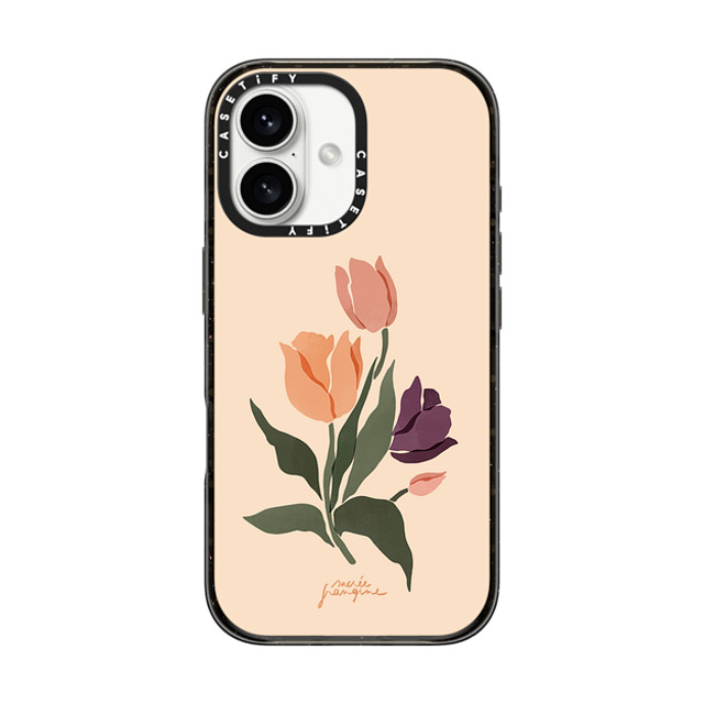 Sacree Frangine x CASETiFY iPhone 16 Case Black Impact Case MagSafe Compatible Les Tulipes Father's Day Sacree Frangine x CASETiFY iPhone 16 Case Black Impact Case MagSafe Compatible Les Tulipes Father's Day