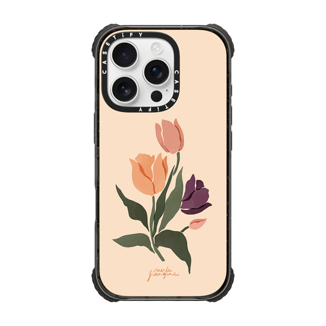 Sacree Frangine x CASETiFY iPhone 16 Pro ケース ブラック ウルトラ インパクトケース MagSafe 対応 Les Tulipes Father's Day Sacree Frangine x CASETiFY iPhone 16 Pro ケース ブラック ウルトラ インパクトケース MagSafe 対応 Les Tulipes Father's Day