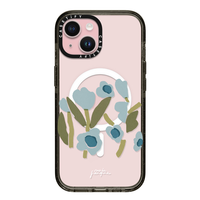 Sacree Frangine x CASETiFY iPhone 15 ケース ブラック インパクトケース MagSafe対応 Fleurs Bleues Father's Day Sacree Frangine x CASETiFY iPhone 15 ケース ブラック インパクトケース MagSafe対応 Fleurs Bleues Father's Day