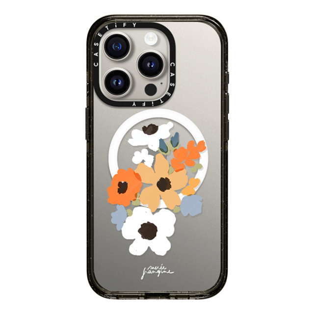 Sacree Frangine x CASETiFY iPhone 15 Pro ケース ブラック インパクトケース MagSafe対応 Composition Florale Back to School Sacree Frangine x CASETiFY iPhone 15 Pro ケース ブラック インパクトケース MagSafe対応 Composition Florale Back to School