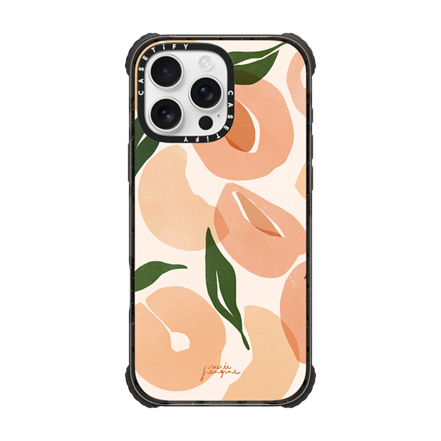 Sacree Frangine x CASETiFY iPhone 16 Pro Max Case Fruit,Geometric Black ウルトラ インパクトケース MagSafe 対応 Douces Pêches By Sacrée Frangine Father's Day Sacree Frangine x CASETiFY iPhone 16 Pro Max Case Fruit,Geometric Black ウルトラ インパクトケース MagSafe 対応 Douces Pêches By Sacrée Frangine Father's Day
