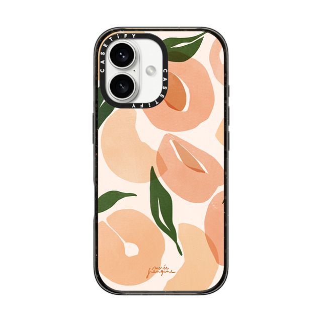 Sacree Frangine x CASETiFY iPhone 16 ケース Fruit,Geometric ブラック インパクトケース Douces Pêches By Sacrée Frangine Father's Day Sacree Frangine x CASETiFY iPhone 16 ケース Fruit,Geometric ブラック インパクトケース Douces Pêches By Sacrée Frangine Father's Day
