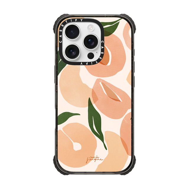 Sacree Frangine x CASETiFY iPhone 16 Pro ケース Fruit,Geometric ブラック ウルトラ インパクトケース MagSafe 対応 Douces Pêches By Sacrée Frangine Father's Day Sacree Frangine x CASETiFY iPhone 16 Pro ケース Fruit,Geometric ブラック ウルトラ インパクトケース MagSafe 対応 Douces Pêches By Sacrée Frangine Father's Day