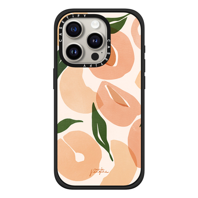 Sacree Frangine x CASETiFY iPhone 15 Pro Case Fruit,Geometric Matte Black Impact Case MagSafe Compatible Douces Pêches By Sacrée Frangine Father's Day Sacree Frangine x CASETiFY iPhone 15 Pro Case Fruit,Geometric Matte Black Impact Case MagSafe Compatible Douces Pêches By Sacrée Frangine Father's Day