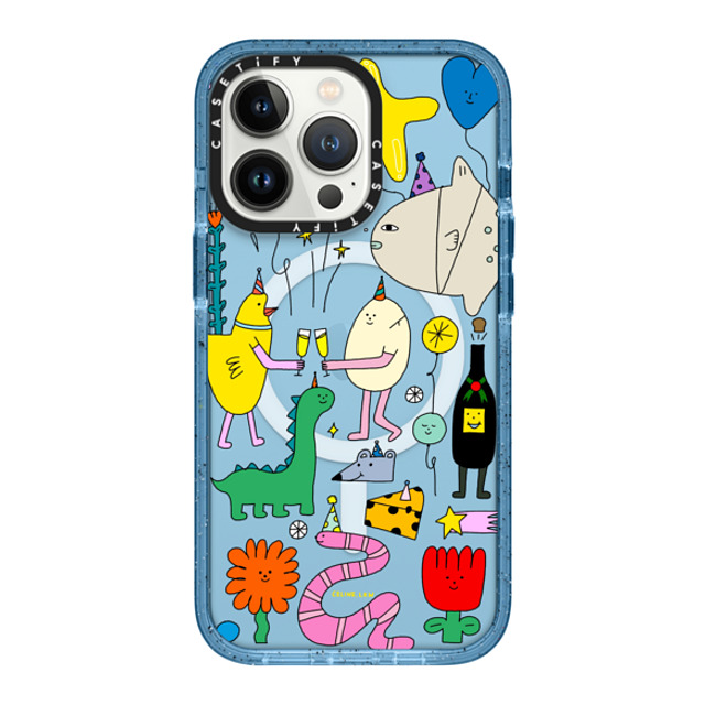 Celine Ka Wing Lau x CASETiFY iPhone 13 Pro �P�[�X Floral,Animal �x�C�r�[�u���[ �C���p�N�g�P�[�X MagSafe�Ή� New Year New Me