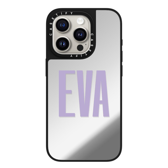 CASETiFY iPhone 15 Pro Case Silver on Black ミラーケース MagSafe対応 Custom Case - EVA CASETiFY iPhone 15 Pro Case Silver on Black ミラーケース MagSafe対応 Custom Case - EVA