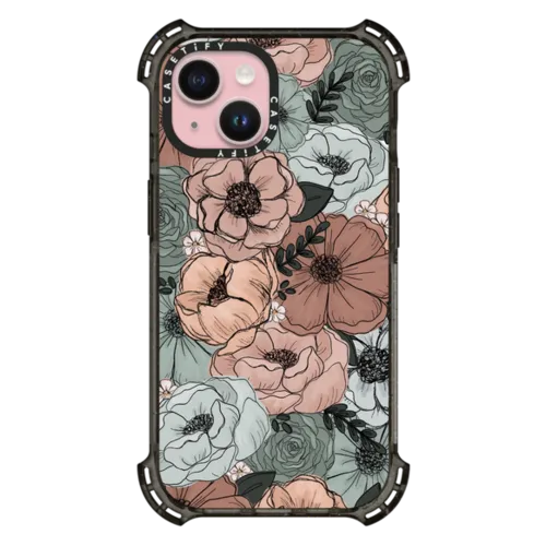 iPhone 15 - Mint Florals by KT's Canvases