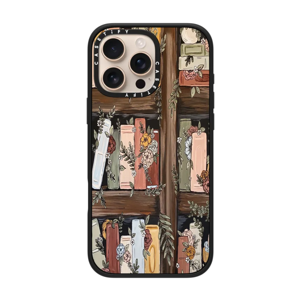 Impact iPhone 16 Pro Max Case MagSafe Compatible - Bookshelf Garden by KT's Canvases