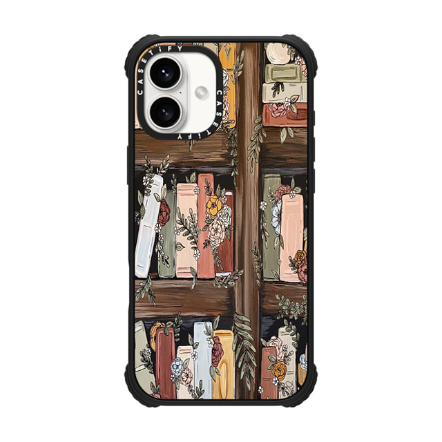 CASETiFY iPhone 16 Plus Case Matte Black ウルトラ インパクトケース MagSafe 対応 フローラル Bookshelf Garden by KT's Canvases CASETiFY iPhone 16 Plus Case Matte Black ウルトラ インパクトケース MagSafe 対応 フローラル Bookshelf Garden by KT's Canvases