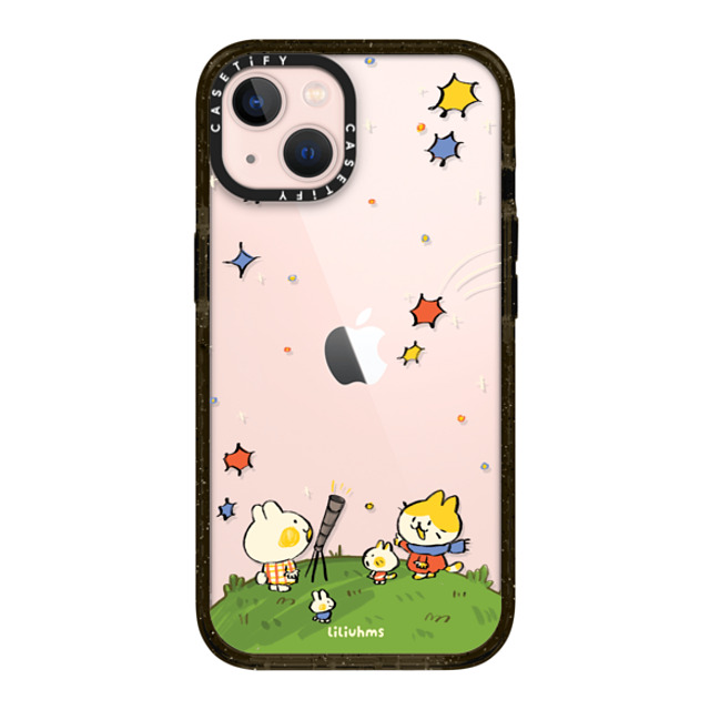 Liliuhms x CASETiFY iPhone 13 ケース ブラック インパクトケース Starry Night with Friends