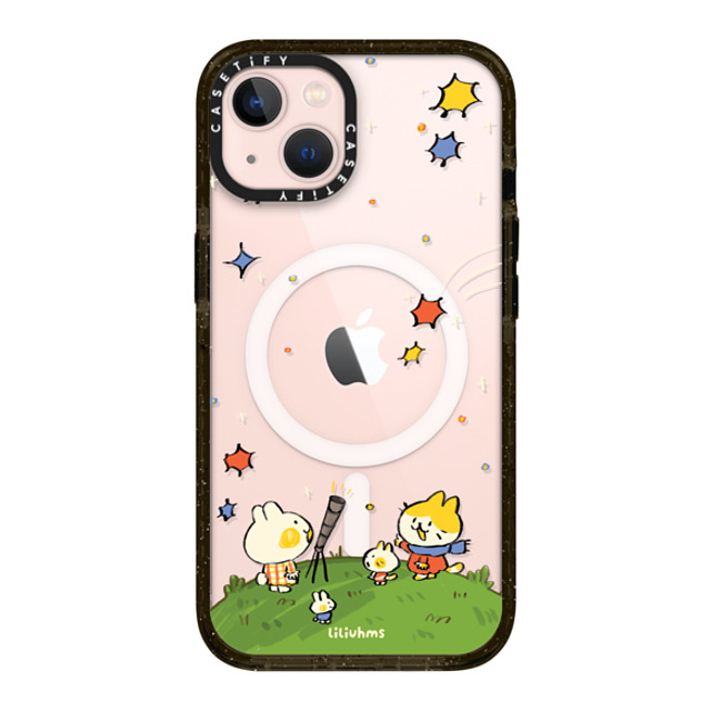 Liliuhms x CASETiFY iPhone 13 ケース ブラック インパクトケース MagSafe対応 Starry Night with Friends