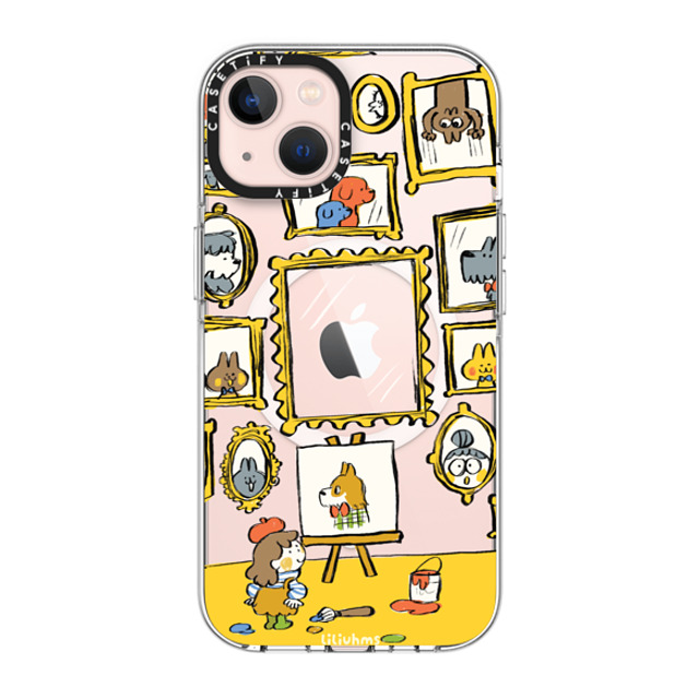 Liliuhms x CASETiFY iPhone 13 ケース クリア クリア ケース MagSafe対応 The Artist's Pet Portraits