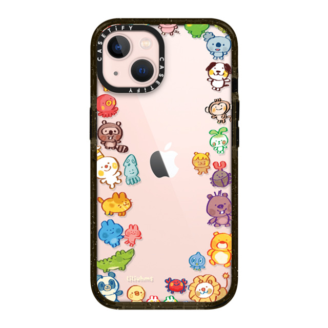 Liliuhms x CASETiFY iPhone 13 ケース ブラック インパクトケース Goofy Gathering of Animals