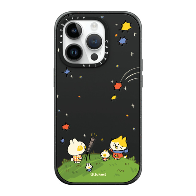 Liliuhms x CASETiFY iPhone 14 Pro ケース マットブラック インパクトケース MagSafe対応 Starry Night with Friends