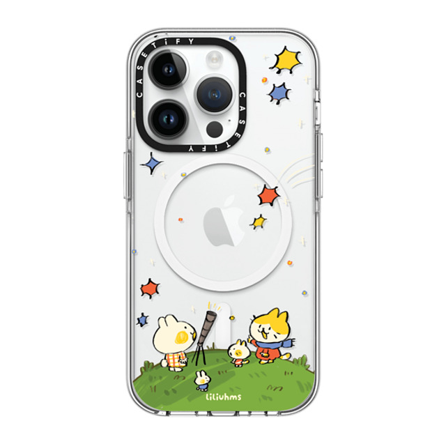 Liliuhms x CASETiFY iPhone 14 Pro ケース クリア クリア ケース MagSafe対応 Starry Night with Friends