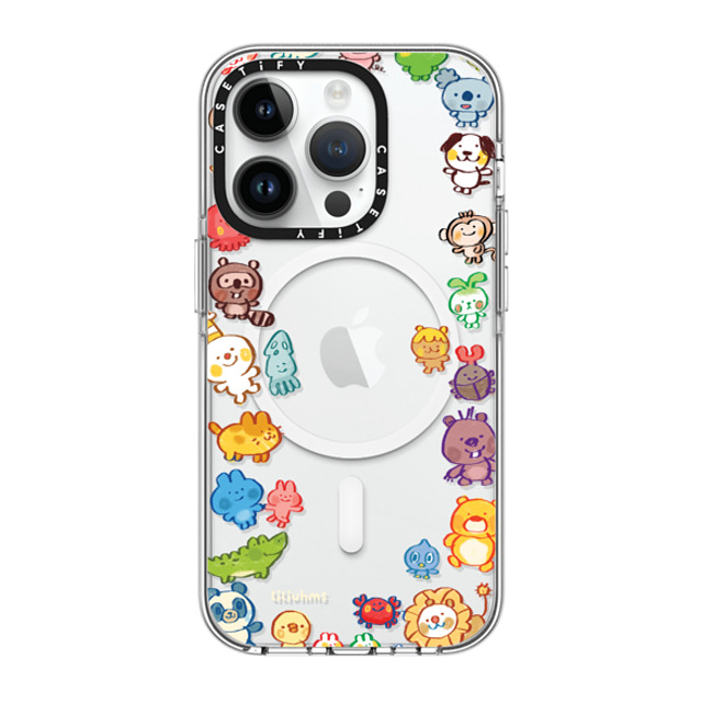 Liliuhms x CASETiFY iPhone 14 Pro ケース クリア クリア ケース MagSafe対応 Goofy Gathering of Animals