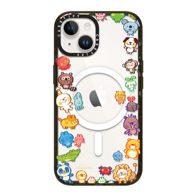 Liliuhms x CASETiFY iPhone 14 ケース ブラック インパクトケース MagSafe対応 Goofy Gathering of Animals