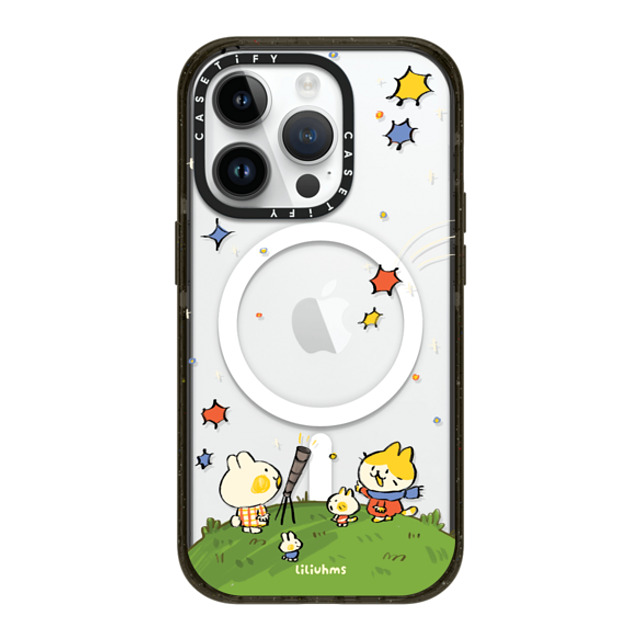 Liliuhms x CASETiFY iPhone 14 Pro ケース ブラック インパクトケース MagSafe対応 Starry Night with Friends