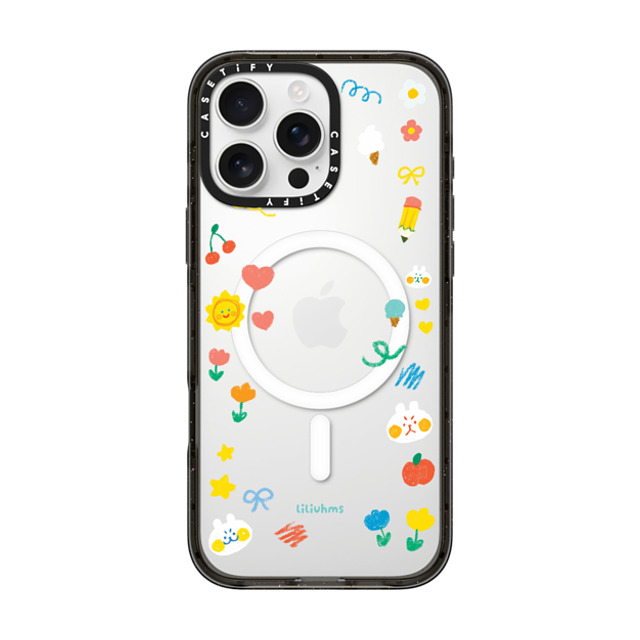 Liliuhms x CASETiFY iPhone 16 Pro Max ケース Cartoon ブラック インパクトケース MagSafe対応 Colors & Crayons Father's Day Liliuhms x CASETiFY iPhone 16 Pro Max ケース Cartoon ブラック インパクトケース MagSafe対応 Colors & Crayons Father's Day