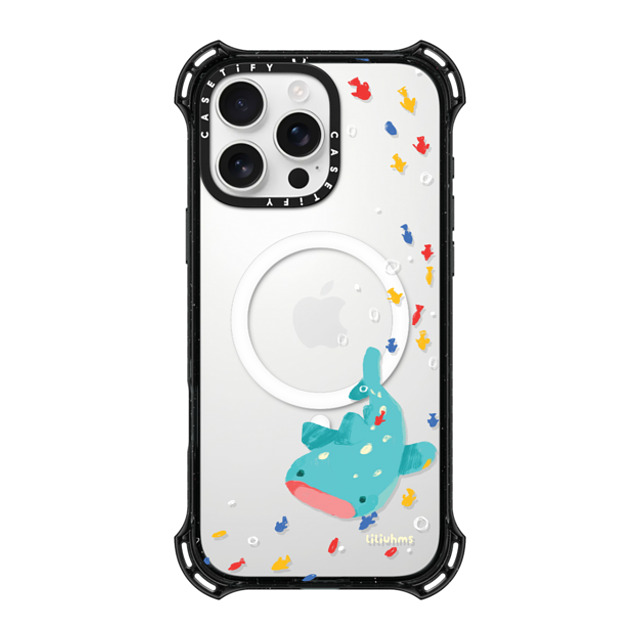 Liliuhms x CASETiFY iPhone 16 Pro Max ケース ブラック バウンスケース Whale Shark's Open Space