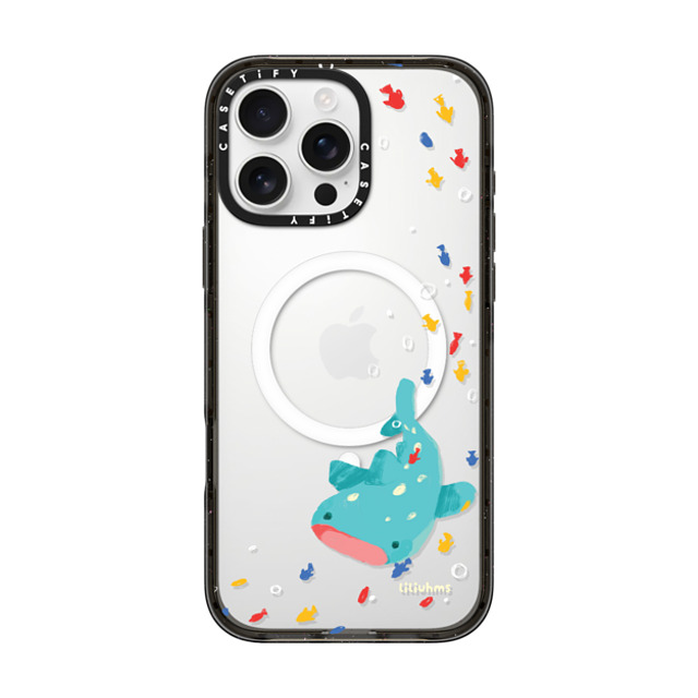 Liliuhms x CASETiFY iPhone 16 Pro Max ケース ブラック インパクトケース MagSafe対応 Whale Shark's Open Space