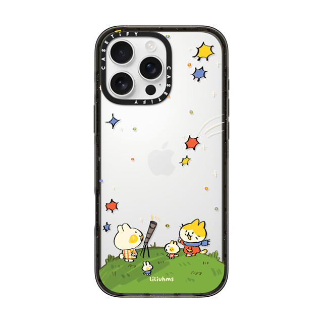 Liliuhms x CASETiFY iPhone 16 Pro Max ケース ブラック インパクトケース Starry Night with Friends