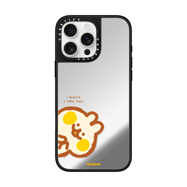 Liliuhms x CASETiFY iPhone 16 Pro Max ケース Cartoon Silver on Black ミラーケース MagSafe対応 A Little Treat Bunny Back to School Liliuhms x CASETiFY iPhone 16 Pro Max ケース Cartoon Silver on Black ミラーケース MagSafe対応 A Little Treat Bunny Back to School