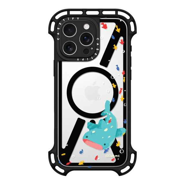 Liliuhms x CASETiFY iPhone 16 Pro Max ケース ブラック ウルトラ バウンスケース MagSafe対応 Whale Shark's Open Space