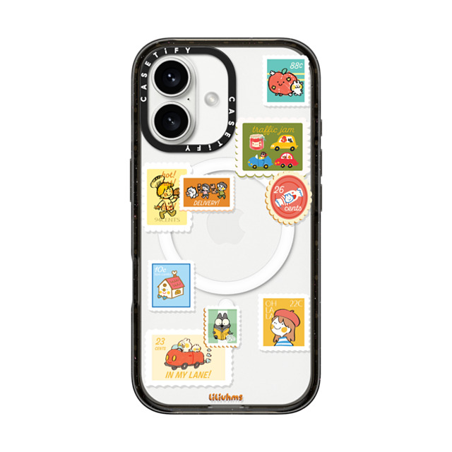 Liliuhms x CASETiFY iPhone 16 ケース Cartoon ブラック インパクトケース MagSafe対応 Pop of Postage Father's Day Liliuhms x CASETiFY iPhone 16 ケース Cartoon ブラック インパクトケース MagSafe対応 Pop of Postage Father's Day