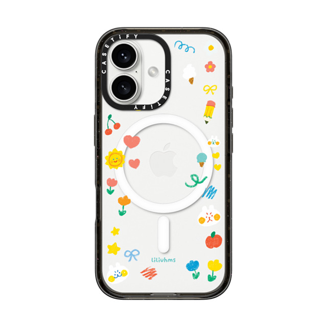 Liliuhms x CASETiFY iPhone 16 Case Cartoon Black Impact Case MagSafe Compatible Colors & Crayons Father's Day Liliuhms x CASETiFY iPhone 16 Case Cartoon Black Impact Case MagSafe Compatible Colors & Crayons Father's Day